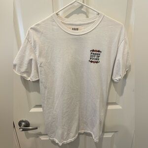 Planet Blue “Fresh Out of Fucks” tee, size 2